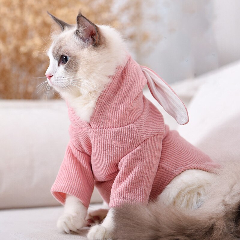 Cute Rabbit Ear Pet Dog Clothes For Small Dogs Coat Winter Dog Hoodie Puppt Cat Clothing For Dogs Costume Pet Outfits Ropa Perro