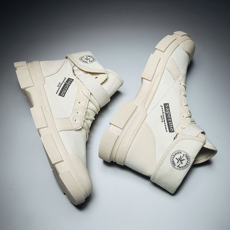 Martin boots höst- och vintertrend herrstövel i koreansk stil arbetsskor england högtopp casual canvasstövel