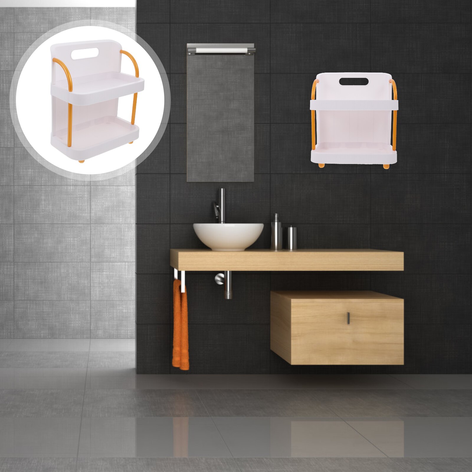 Double-Layer Storage Rack Multi-Purpose Storage Rack Desktop Makeup Organizer