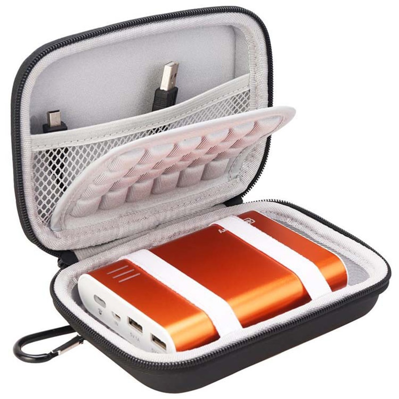 Portable Power Bank Case Harde Eva Case Box Voor 2.5 Hard Drive Disk Usb Kabel Externe Opslag Draagtas Ssd Hdd case Opbergtas