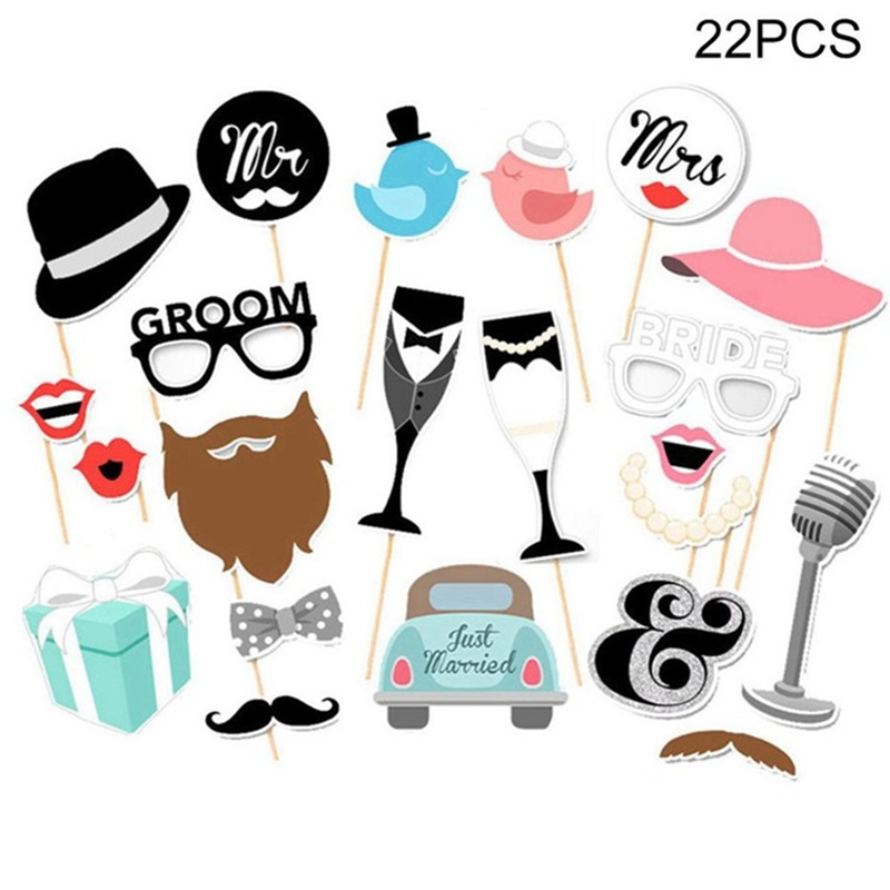 Accesorios para fotomatón suministros y decoraciones para fiestas de boda accesorios para Año accesorios para decoración de graduación para cumpleaños cabina de fotos divertida