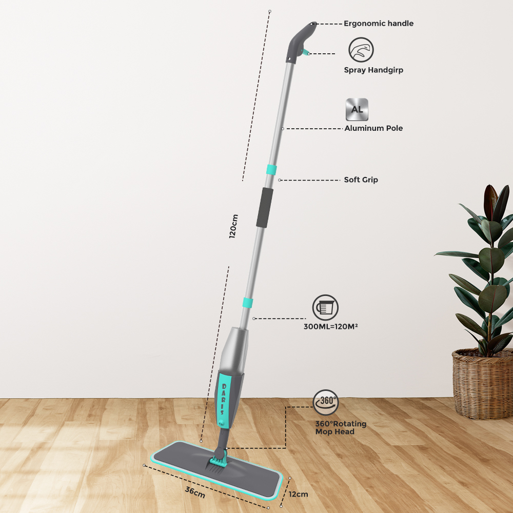 Magic Floor Cleaning Veegmachine Bezems Met Microfiber Pads 360 ° Rotatie Platte Spuiten Vloer Mop Bezem Voor Schoonmaken Thuis Spin mop