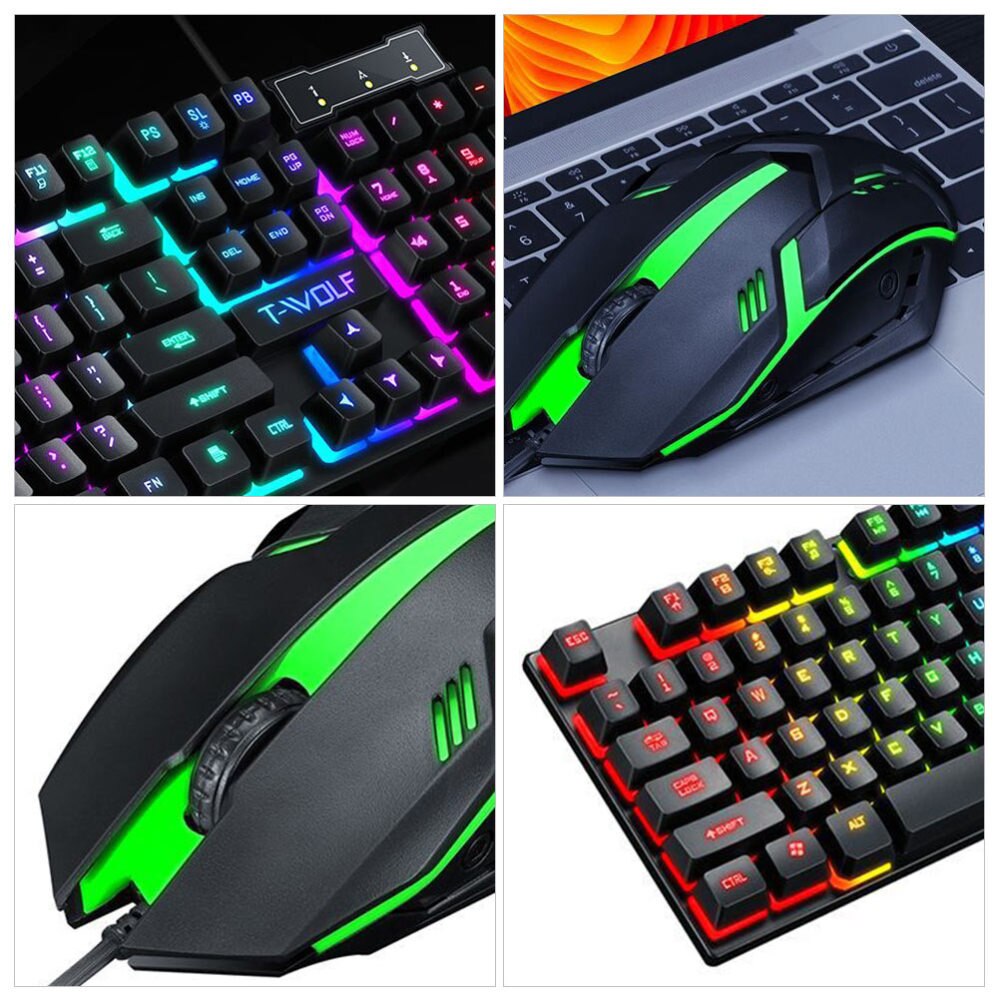 1 Set Computer Accessory Backlit Keyboard Keyboard Mouse Combo for Office