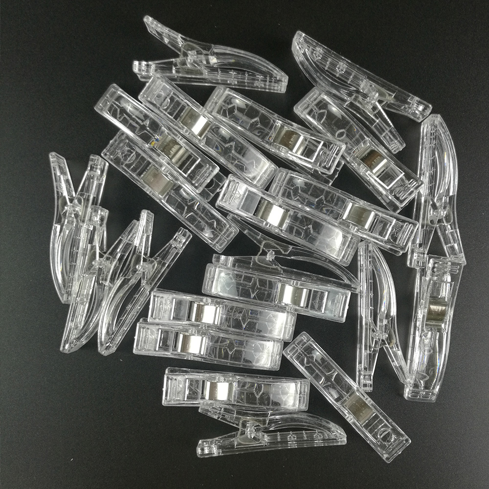 10 stk kløver pvc plastik clips til strikning hæklet patchwork syning gør-det-selv håndværk quilt quilting clips beklædningsclips: Gennemsigtig