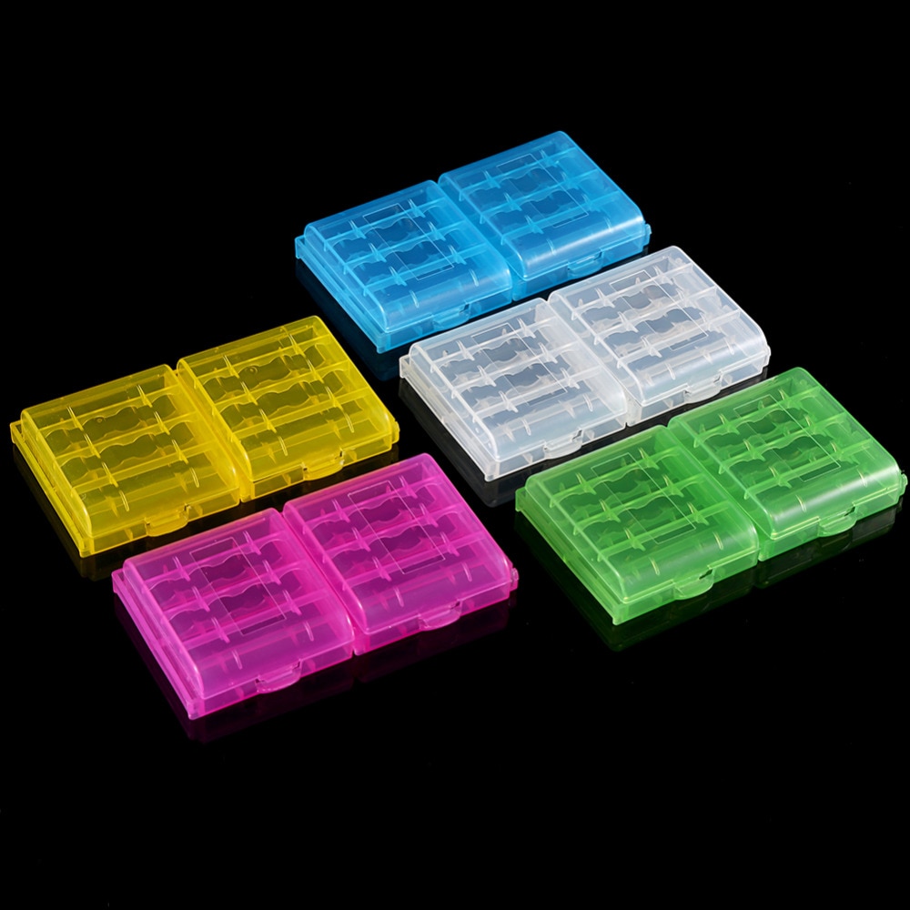 10 Dozen/Lot Plastic Batterij Houder Box Organizer Container Voor Aa En Aaa Batterij Opbergdozen Case Cover Voor aa &amp; Aaa Batterij
