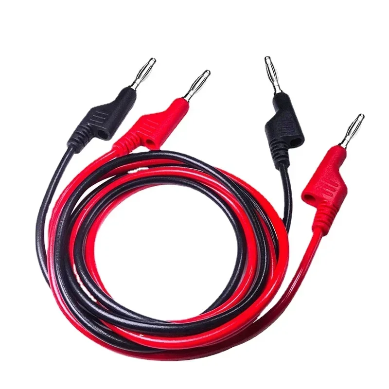 Doppelte stapelbare Bananenstecker-Multimeter-Messleitungen, 1 m Kabel, 1000 V, 15 A, 4 mm, P1036, 2 Stück, 5 Stück: Brown