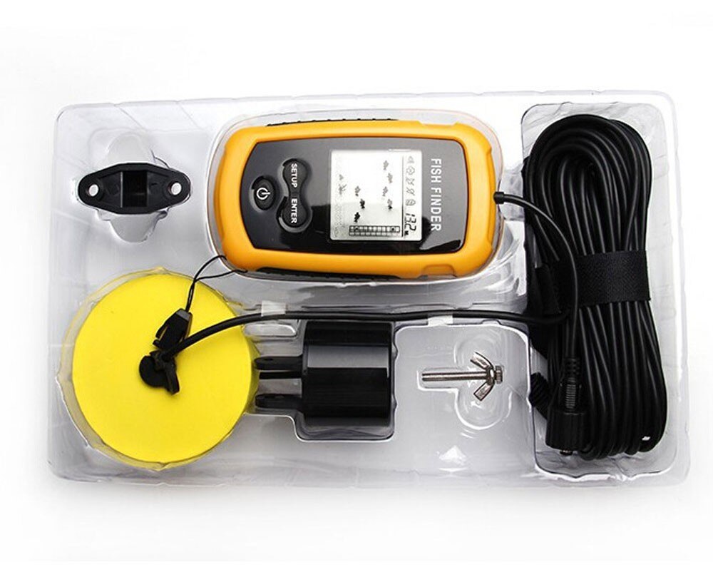 Sonar Fish Finder Waterproof Wireless Fishfinder For Boat Beach Sea Ice Fishing 100m Depth LED back-lighting