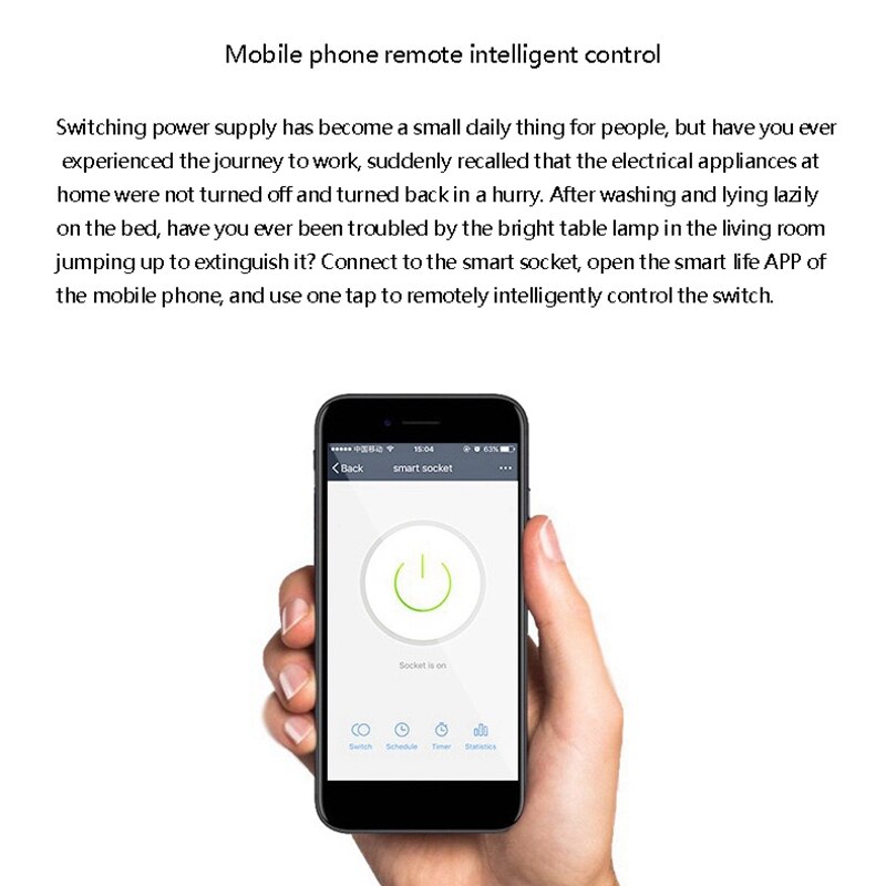 WiFi 100-240V Outlet Smart Socket with Energy Monitoring for Alexa Google Home Tuya US Plug