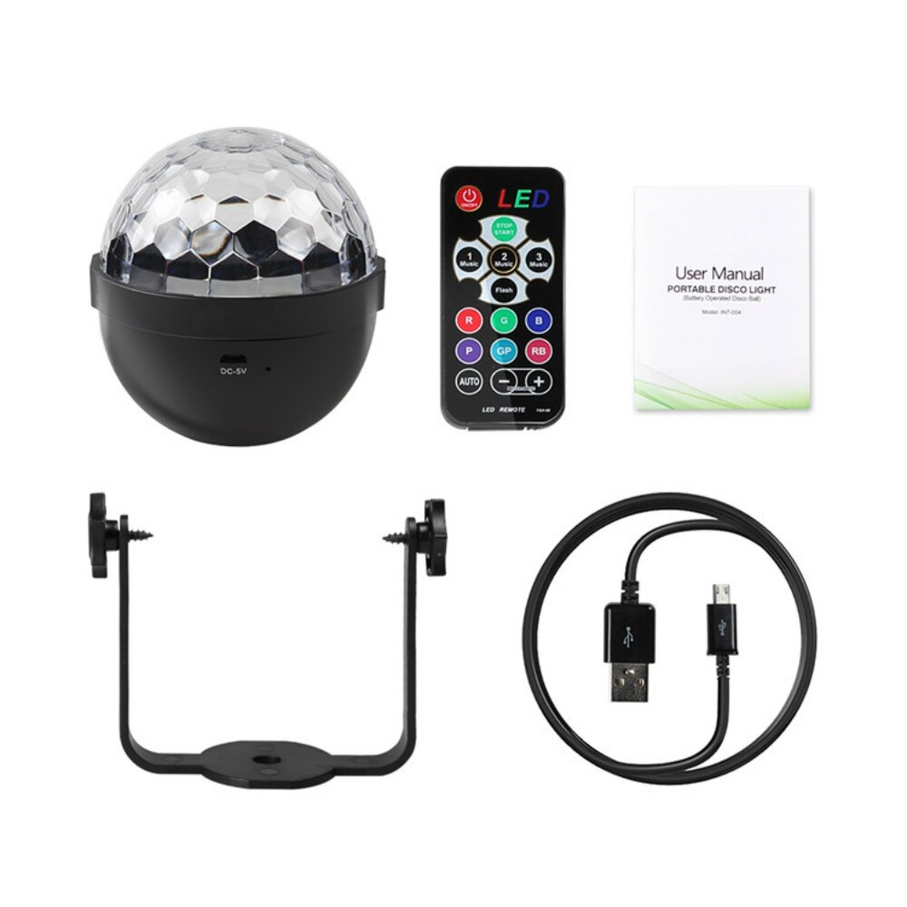 Hengfuntong-elec feestverlichting, discolicht discobal led rgb stroboscooplampen met afstandsbediening voor bar club feest dj karaoke woensdag