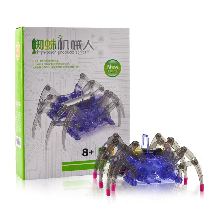 Scientific Experiment Toys DIY Spider Robot For Children Electric Spider Robot Toy Educational Assembles Toys Kits