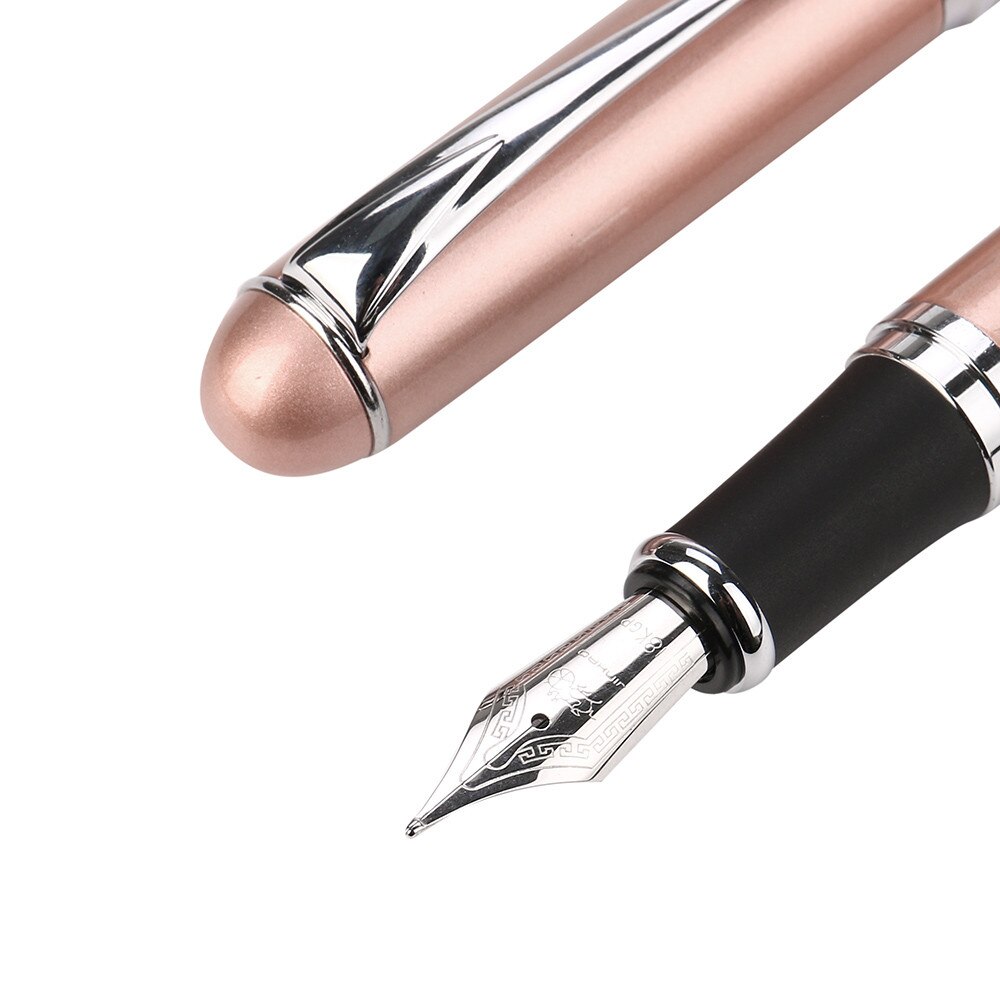 Luxury Calligraphy Fountain Pen Red Wood Brass Twist Spinning Golden Fude Bending Nib Ink Pen Office School Supplies