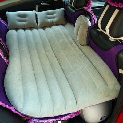Auto Luchtbed Auto Shock Matras Auto Massaal Luchtbed Outdoor Reizen Air slaapbank bed Auto opblaasbare reizen bed: Grey