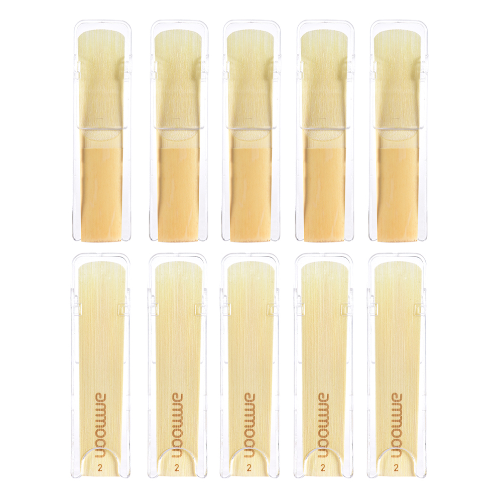 Ammoon 10 stuks/doos hoogwaardige eb altsaxofoonrieten saxofoon bamboe rieten sterkte 2.0/2.5/3.0 houtblaasinstrument accessoires
