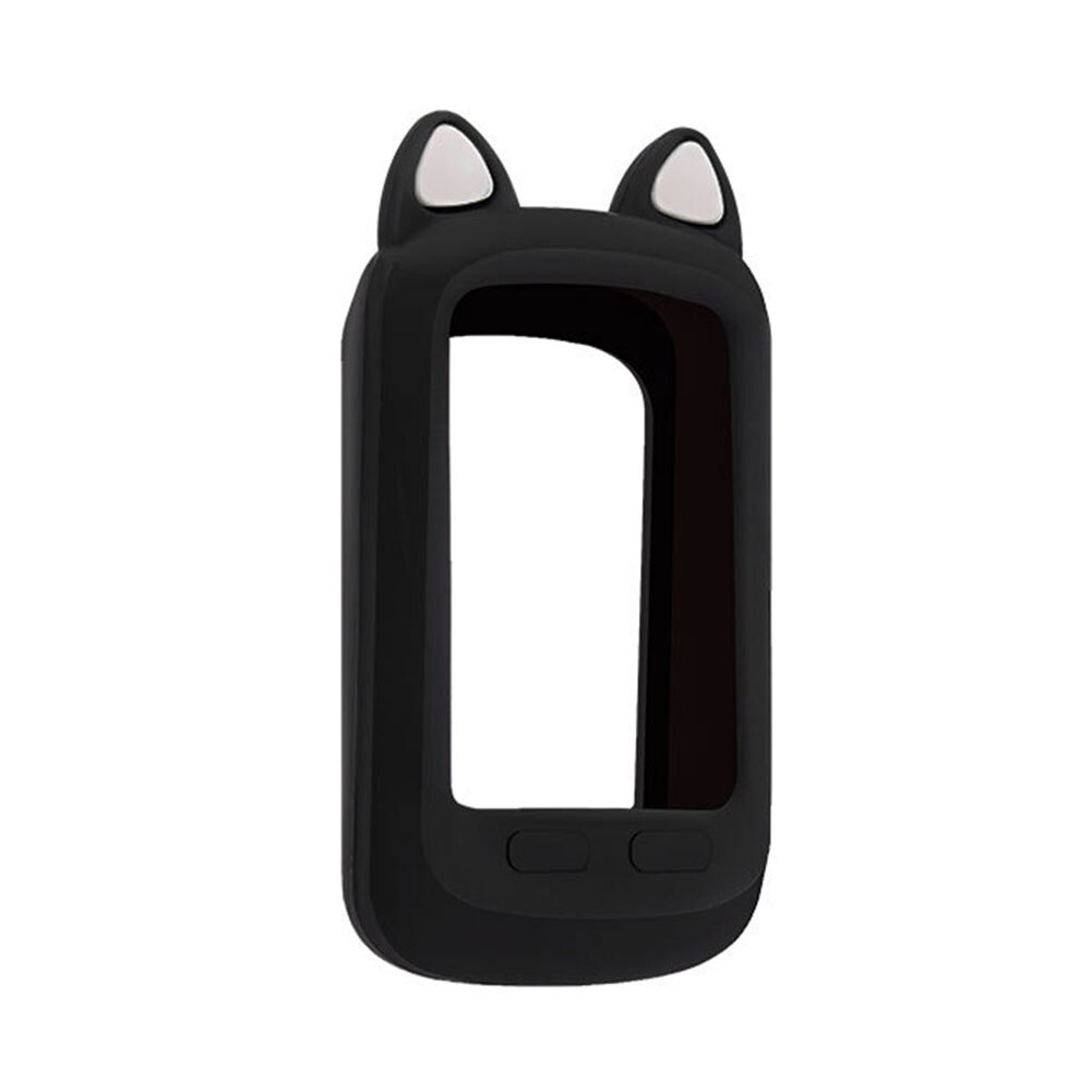 Couverture de Code de vélo d'oreille de chat pour XOSS G compteur de vitesse montre couverture de protection Silicone Anti-goutte couleur facultative appropriée: Black