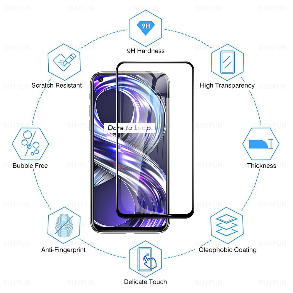 2 stück hd-displayschutzfolie aus gehärtetem glas für oppo realme 8i 8 5g 8 pro 9 pro 9 pro + 9 pro + plus schutzglas für rmx 3151 6.6 "