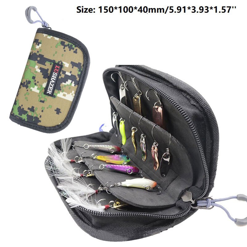 Pailletten Lokken Zak Spinner Tas Set Composiet Aas Vliegen Haken Metalen Pailletten Lepel Lokt Met Eva Hard Shell Storage Case vissen Tas: D