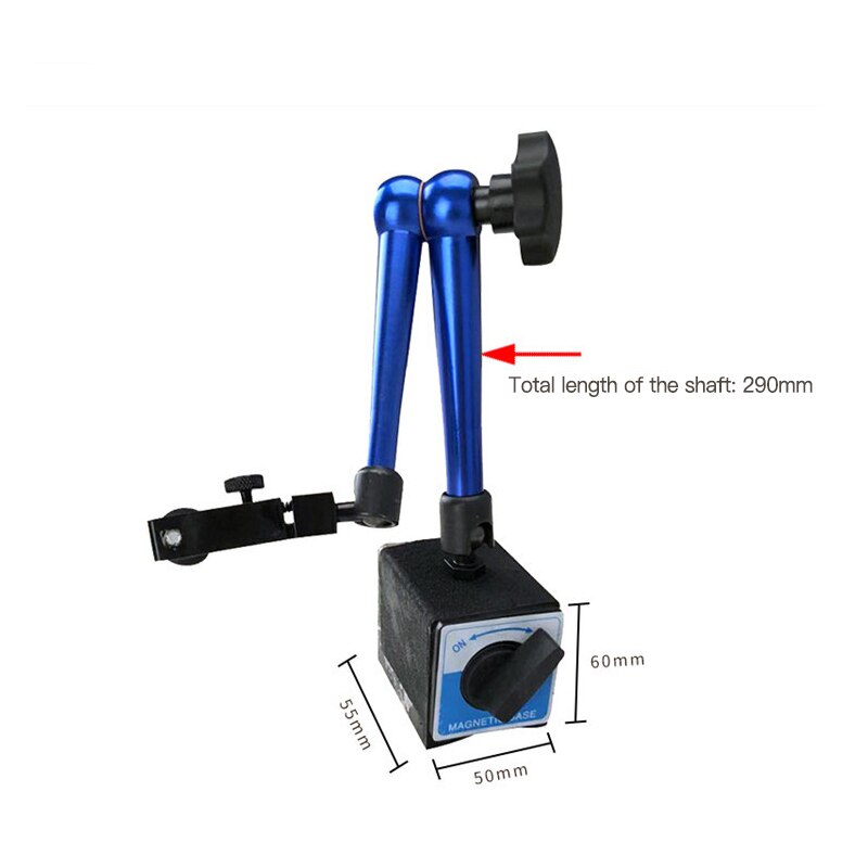 Universal flexible magnetic base bracket tool with a height of 350mm, used for dial gauge base measurement range 100mm