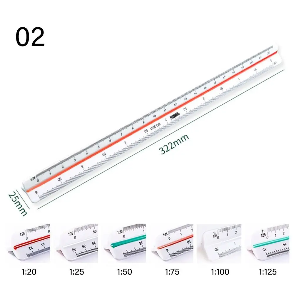Multi-functional Triangular Scale Student Stationery Drafting Tool Pantograph Ruler Architect Engineer Technical Scale: Yellow