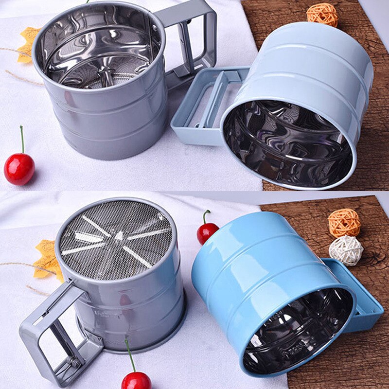 Stainless steel icing sugar shaker Multi-function hand-held screen flour sieve Bakery tools Kitchen accessories reposteriabaking