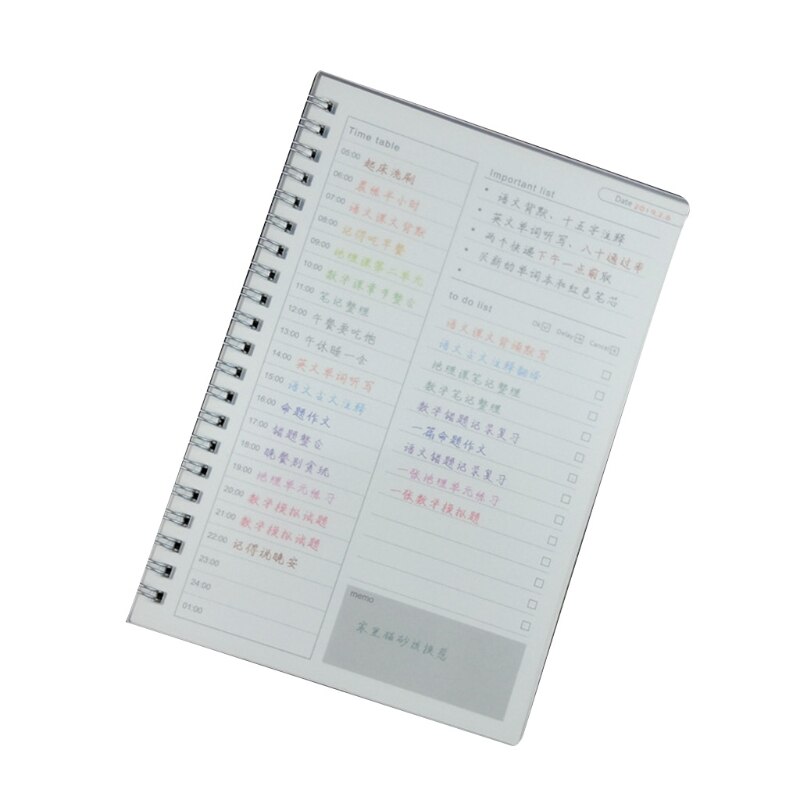 D5QC Karft Papier Cover Leven Planner Retro Gedateerd Dagelijkse Planner Met To-Do-Lijst Tijd Tafel Voor Productiviteit doel Instelling: Transparent