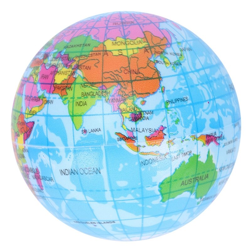 Mini earth globe ball Foam anti-stress ball