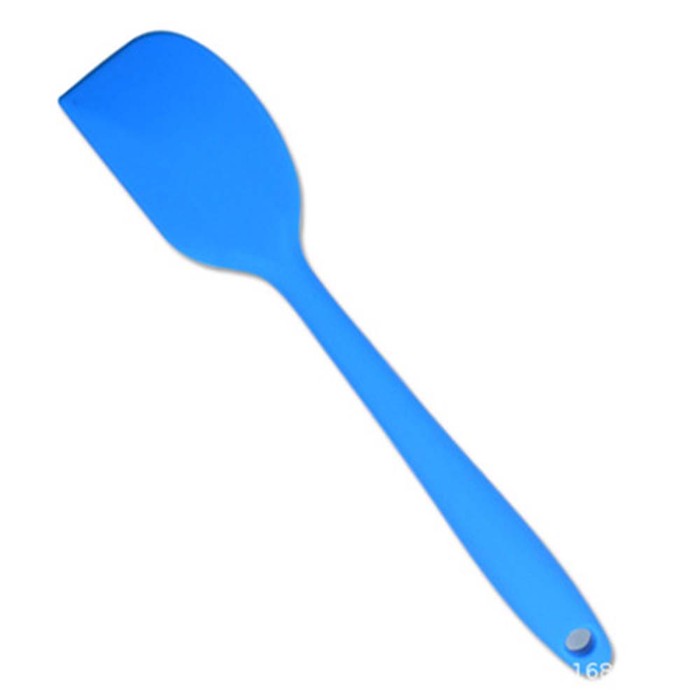 Baking Scraper Shovel Bakery Cake Baking Tool Food Grade Non Stick Spatula Butter Spoon Cooking Silicone Spatula Rubber: Blue