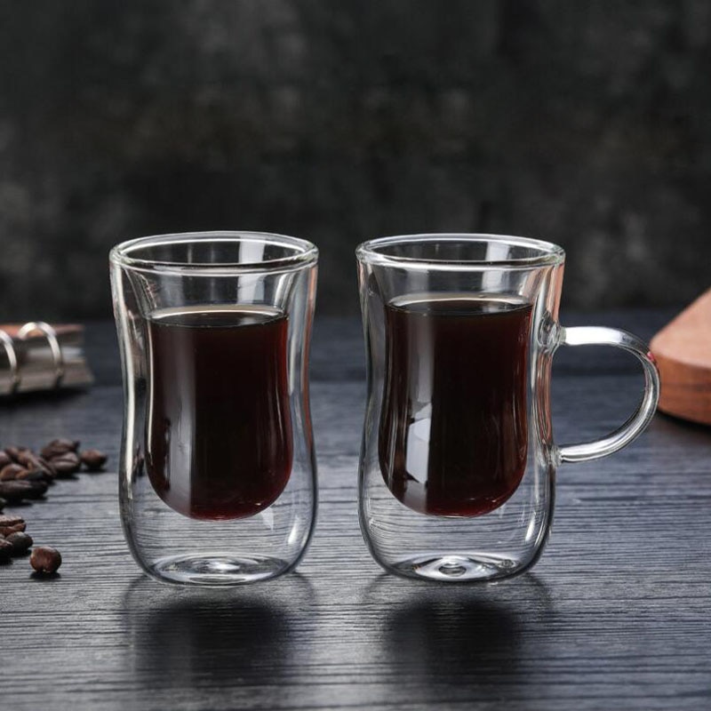 Taza de café de 100 ml con aislamiento para beber, taza de pared doble de , taza de café con aislamiento térmico, taza de café Doble s098C