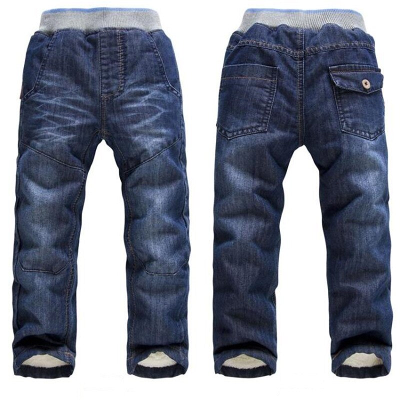 Kleine Jongens Warme Winter Jeans Kids Casual Goede Dik Fluwelen Denim Broek Voor Jongens 1-5 jaar: 12m