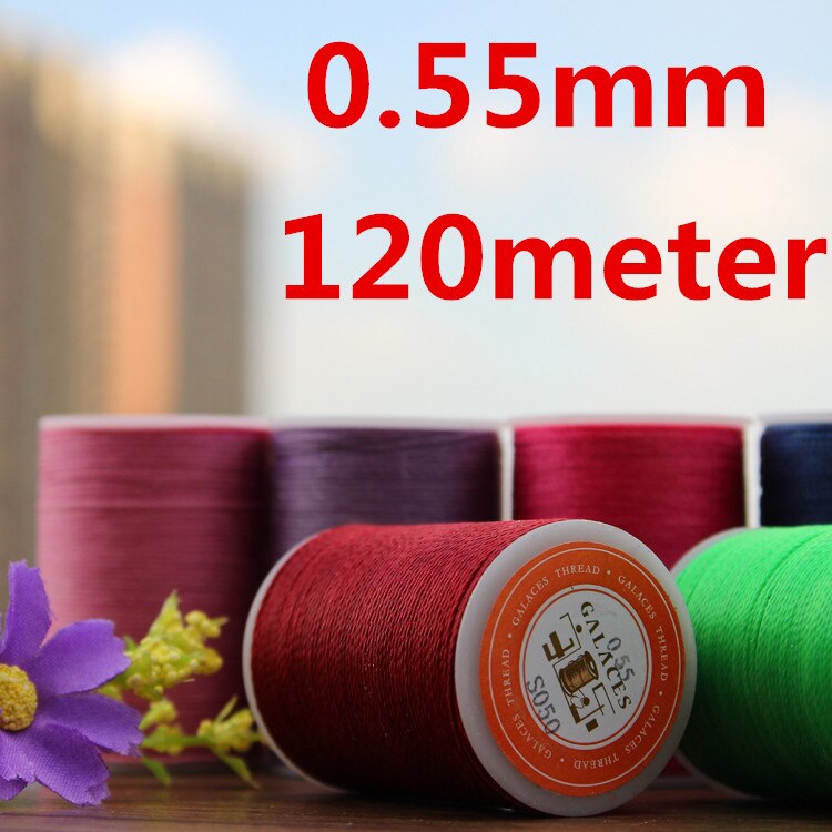 Yl055 0.55mm vokset trådsnor for skinnsøm, skinnsnor skinntråd
