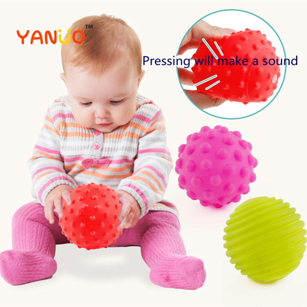 Baby Toy Ball Set Hands Touch Sensory Toys Massage Ball For Baby Develop Baby&#39;s Tactile Senses Toy Baby Toys 0 12 Months