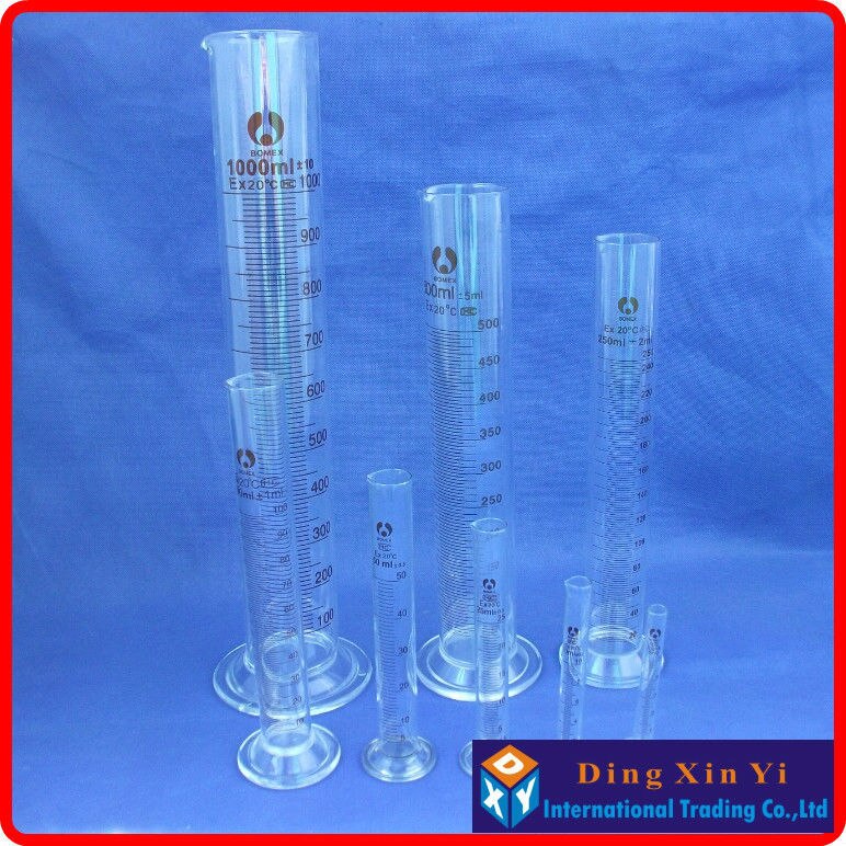 (8 stykker / parti ) 10ml målekandidater gradueret cylinder, glas måleglas