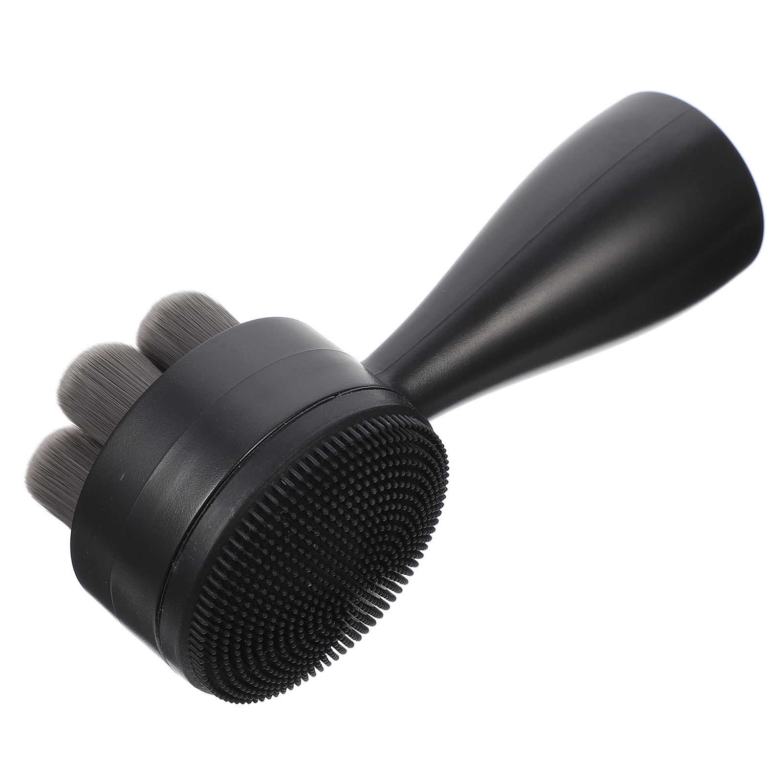 Facial Cleansing Brush Double-head Face Brush Pore Deep Cleansing Face Brush: Black