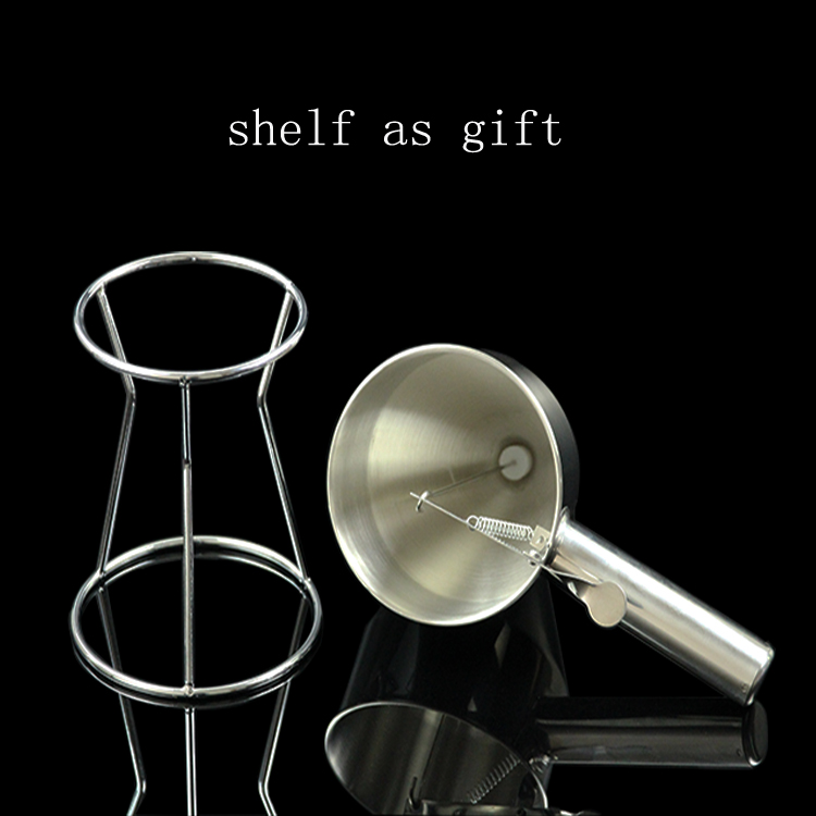 Stainless Steel Takoyaki Funnel Waffle Maker Dispenser Octopus Tools with Rack