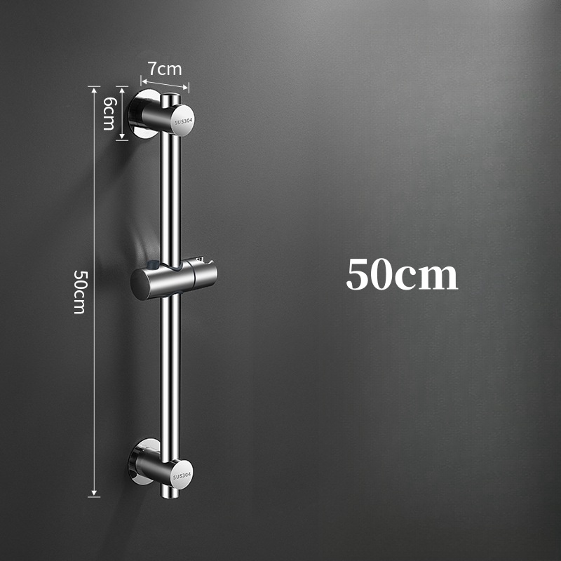 Barras deslizantes de ducha, extensión de cabezal de ducha de mano, soporte deslizante, barra deslizante ajustable montada en la pared, accesorios de baño: Cromo