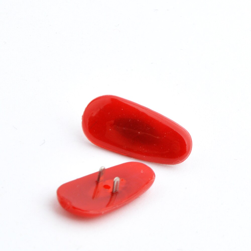 20 stk svarte gule røde briller brilleglass briller myke pvc neseputer med metallkjerne tilbehør 16mm: Rød