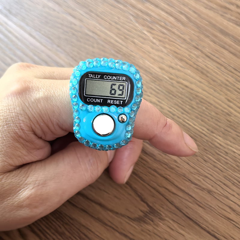 Fingertellerkompass islamsk tasbih-perle 5 digital led elektronisk håndholdt teller klikkerteller ring