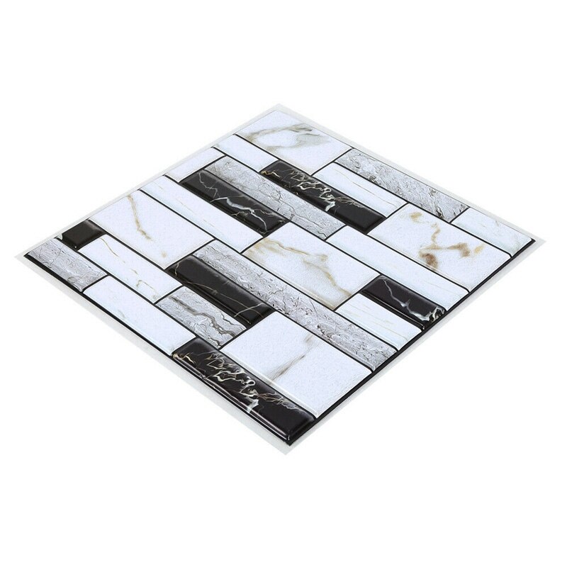 10 Pcs Wall Tile Sticker Home Bathroom Kitchen Brick 3D Wall Decor Stickers Tile Art Backsplash Wall Decoration 30X30cm