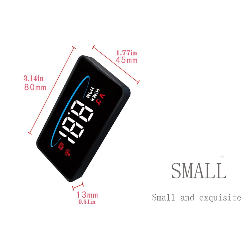 L2 Hud Head-Up Display Multifunctionele Water Temperatuur Per Uur Obd Auto Display Kleur Veranderende Sfeer Licht