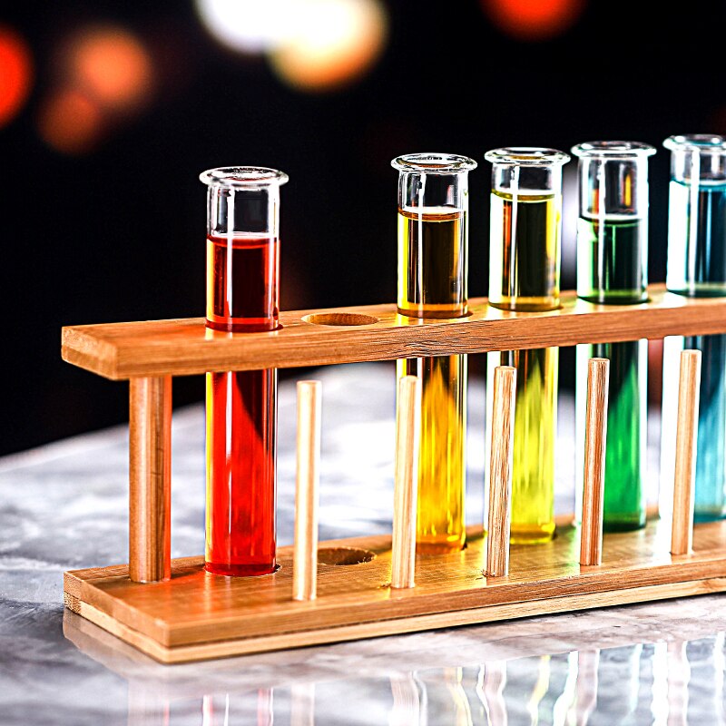 6 Stck Reagenzglas Cocktail Glas Gestell einstellen Bar KTV Nacht Verein Nachtclub Heimat Party Schuss Glas beschwipst Molekulare gastronomie wein Tasse