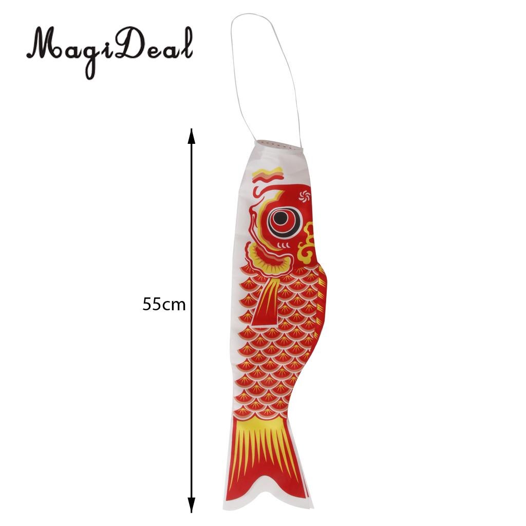 MagiDeal-masque à vent japonais | 40cm/55cm/70cm/100cm/150cm, drapeau carpe Koi Nobori poisson voilier décoration de fête à domicile