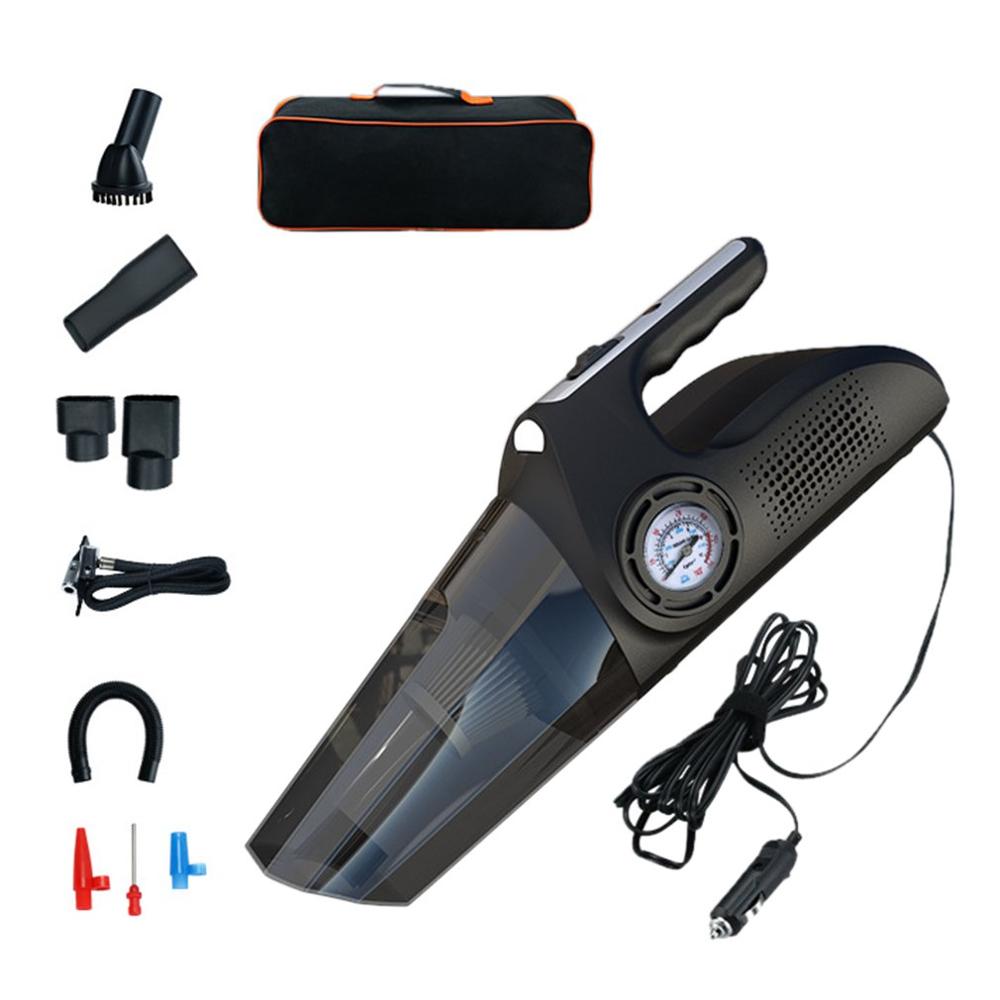 Car Vacuum Cleaner Air Pump Dual-purpose Powerful High-power Vacuum Cleaner Air Compressor Tire Inflator: wireless with Bag