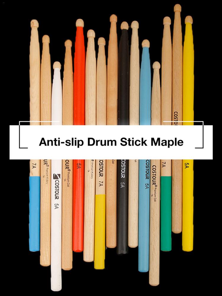 1Pair 7A/5A Durable Drumsticks Silicone Lightweight Drum Sticks Anti-slip -shaped Triangle Skull For Drum Musical Instrument