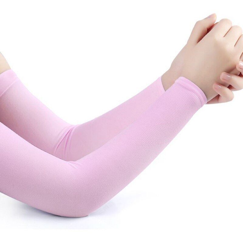Femmes gants UV soleil protéger anti-dérapant glace soie manches bras manches en plein air crème solaire manchette été hommes en plein air équitation mitaine: style1