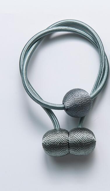 Magnetiska gardinbindningar klämmor legering stickmönster slipsspännen klämmor gardinbindningsring baksidor med kulmagnet: Gråblå