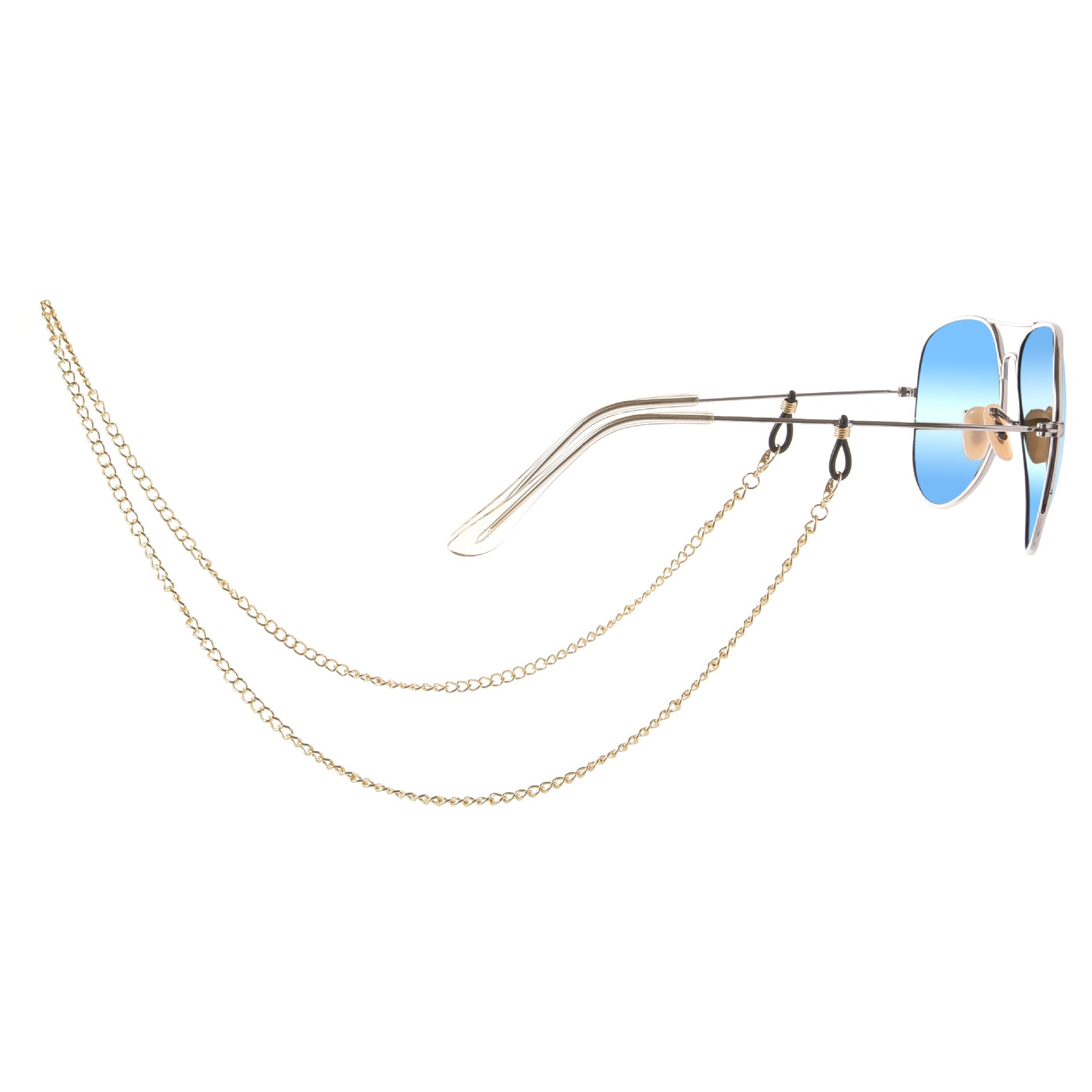 Chique leesbrilketting voor dames metalen zonnebrillen casual brilketting voor dames: Goud