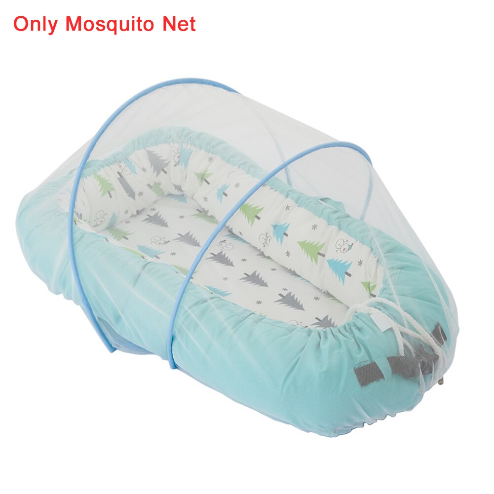Cama plegable portátil para dormir de 68x48cm, mosquitera fina transpirable para cuna de bebé, decoración multifunción para el hogar y la sala de estar: Blue Mosquito Net