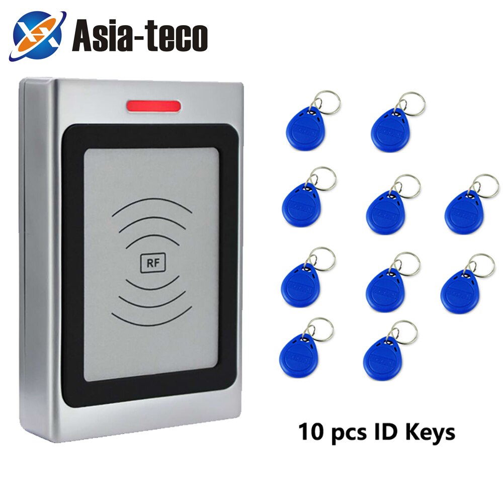 RFID Access Control Card Reader Machine 125Khz RFID Security Proximity Entry Door opener IP67 Waterproof 10000 user WG 26/34: AC and 10 Key