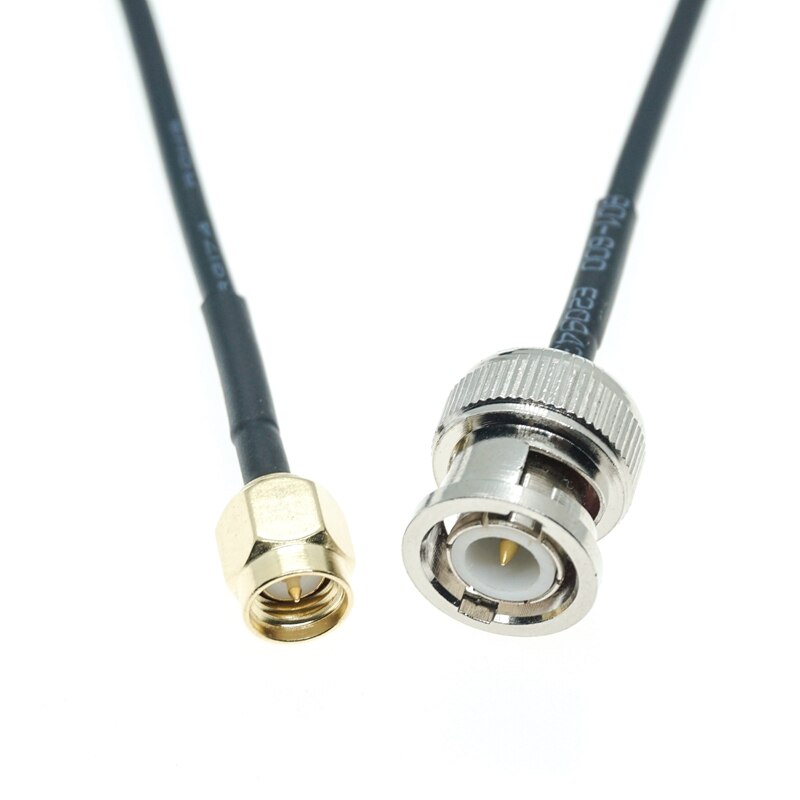 SMA Male to BNC MALE Connector RG316 / RG174 Coax Cable RF jumper Pigtail: RG174 / 100CM