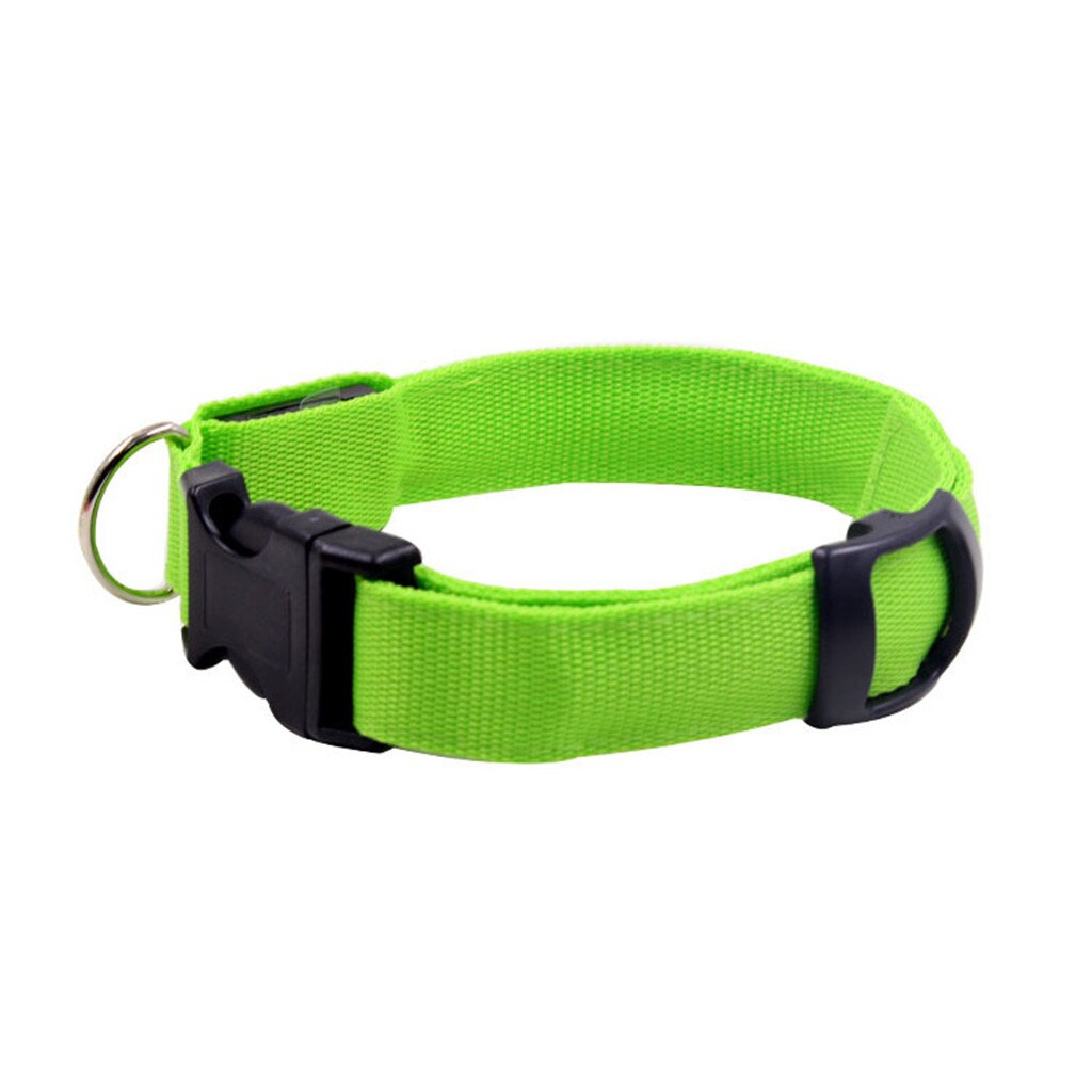 Collar Led para mascotas, de estilo camuflaje, con luz brillante, hebilla de patrones, Collar de seguridad ajustable, productos para mascotas LED # p2: green / S