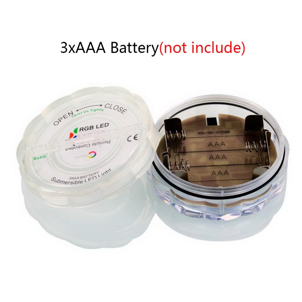 10 LED RGB Submersible Light Swimming Pool Led Light Underwater Light Battery Operated Garden Pond Lights for Aquarium Vase Bowl